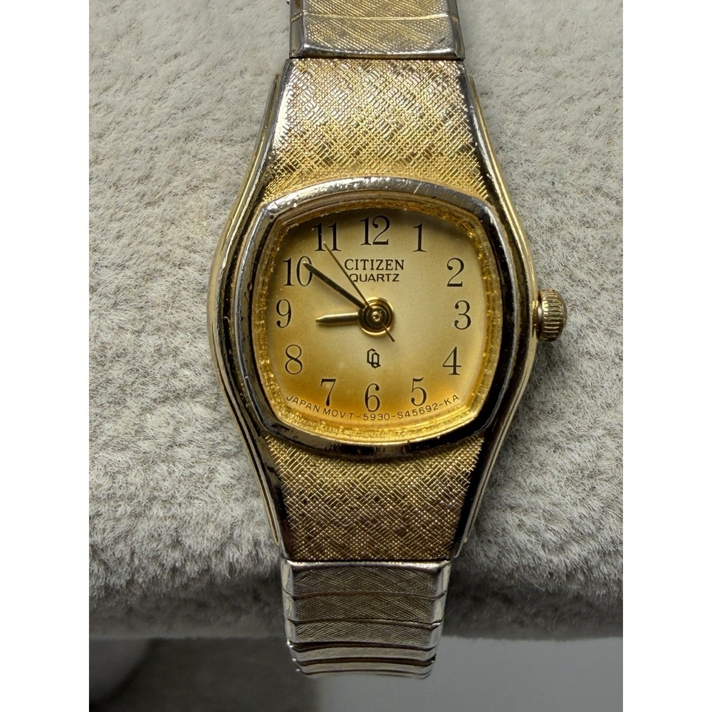 Citizen 5930-S16717 New Battery Ladies Watch 16MM 6" Stretch Band Vintage